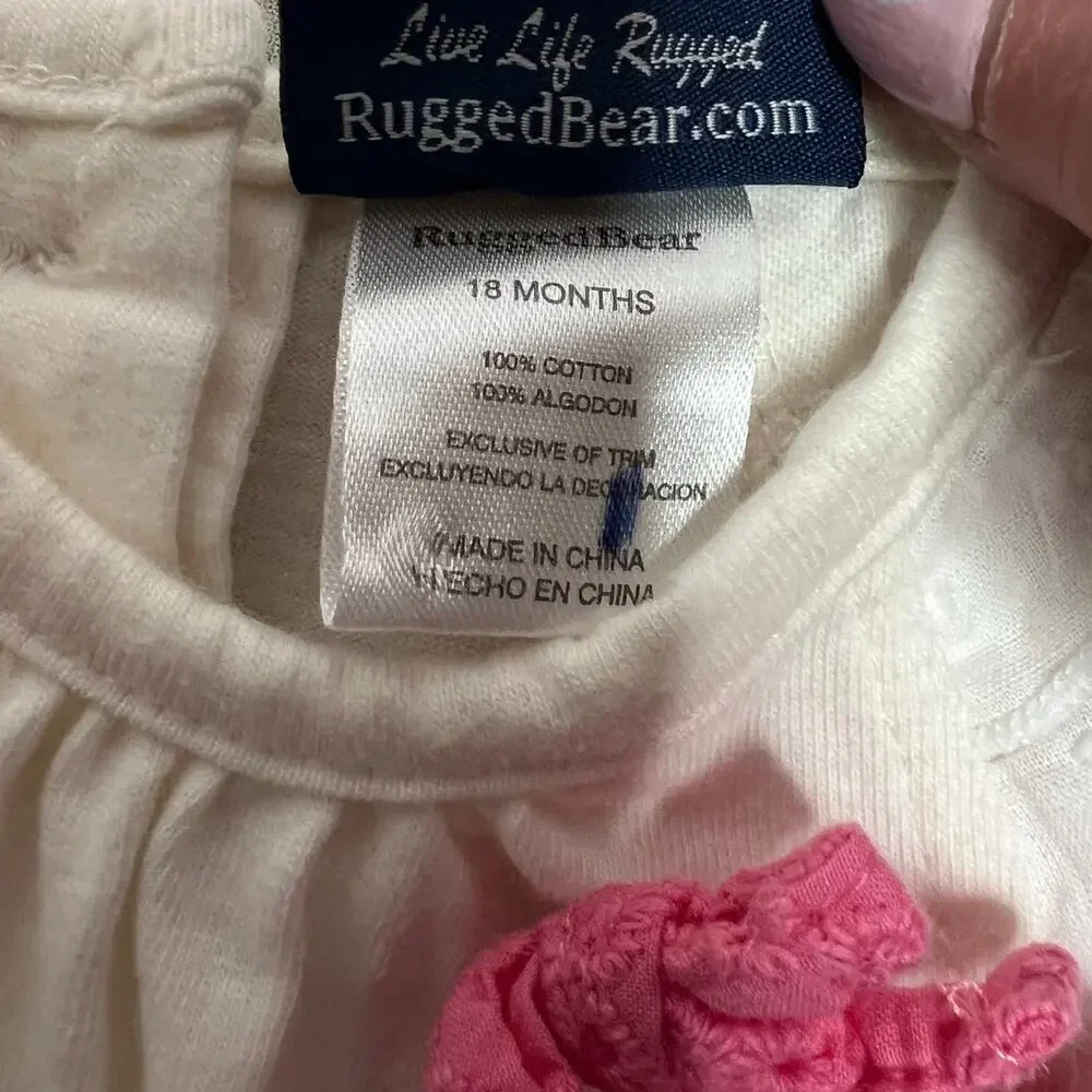 Rugged Bear baby girls bundle 2 tops & 2 bottoms Size 18 months